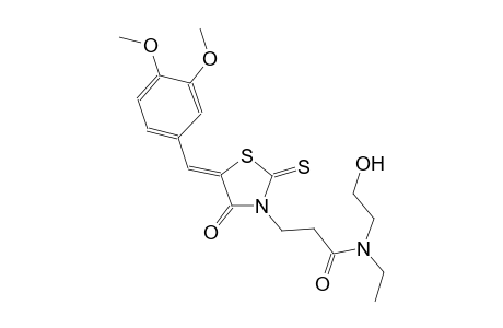 3-thiazolidinepropanamide, 5-[(3,4-dimethoxyphenyl)methylene]-N-ethyl-N-(2-hydroxyethyl)-4-oxo-2-thioxo-, (5Z)-