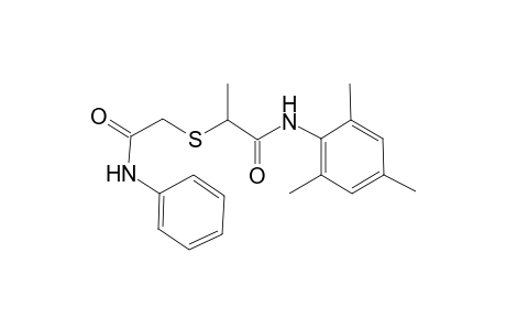 2-Phenylcarbamoylmethylsulfanyl-N-(2,4,6-trimethyl-phenyl)-propionamide