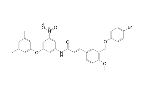 (2E)-3-{3-[(4-bromophenoxy)methyl]-4-methoxyphenyl}-N-[3-(3,5-dimethylphenoxy)-5-nitrophenyl]-2-propenamide