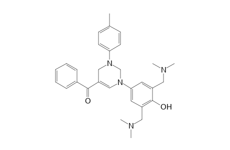 5-Benzoyl-(1-(3,5-bis(dimethylaminomethyl))-4-hydroxyphenyl)-3-p-tolyl-1,2,3,4-tetrahydro-pyrimidine