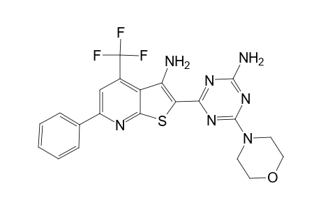 2-(4-amino-6-morpholin-4-yl-1,3,5-triazin-2-yl)-6-phenyl-4-(trifluoromethyl)thieno[2,3-b]pyridin-3-amine