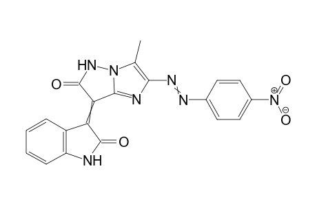 3-[3-Methyl-2-(4-nitrophenylazo)-6-oxo-5,6-dihydro-imidazo[1,2-b]pyrazol-7-ylidene]-1,3-dihydro-indol-2-one