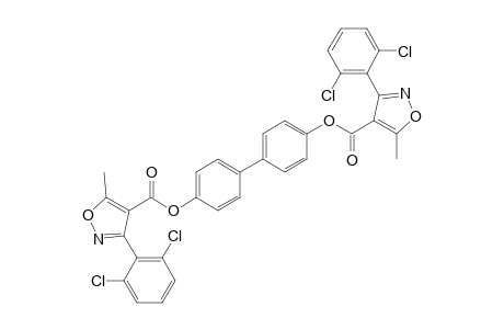 3-(2,6-Dichlorophenyl)-5-methyl-4-isoxazolecarboxylic acid, 4,4'-biphenylene ester