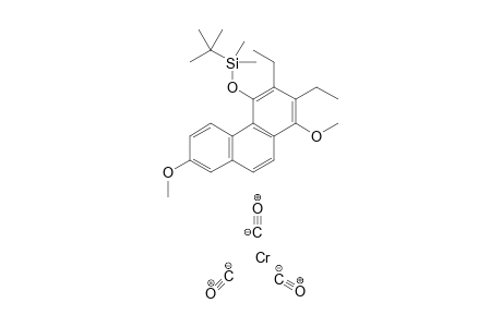 Tricarbonyl{eta-6-1,2,3,4,4a,10a-(2,3-diethyl-1,7-dimethoxy-4-[(t-butyl)dimethylsilyloxy]phenanthrene)}chromium