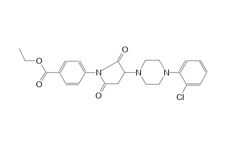 ethyl 4-{3-[4-(2-chlorophenyl)-1-piperazinyl]-2,5-dioxo-1-pyrrolidinyl}benzoate