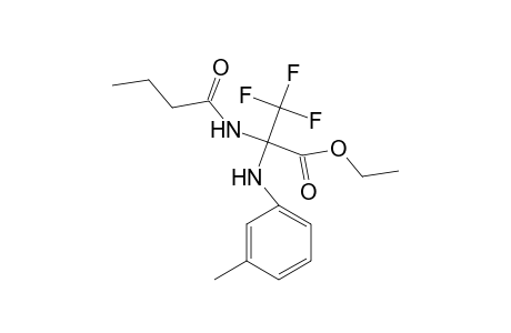 Ethyl 2-(butyrylamino)-3,3,3-trifluoro-2-(3-toluidino)propanoate