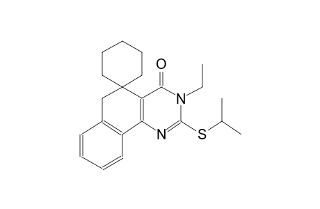 3-ethyl-2-(isopropylthio)-3H-spiro[benzo[h]quinazoline-5,1'-cyclohexan]-4(6H)-one