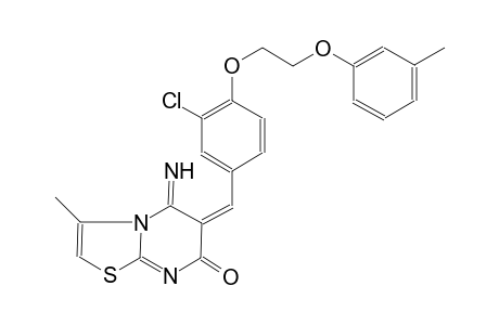 (6E)-6-{3-chloro-4-[2-(3-methylphenoxy)ethoxy]benzylidene}-5-imino-3-methyl-5,6-dihydro-7H-[1,3]thiazolo[3,2-a]pyrimidin-7-one