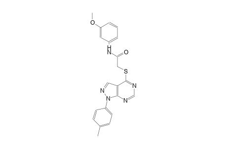 N-(3-methoxyphenyl)-2-{[1-(4-methylphenyl)-1H-pyrazolo[3,4-d]pyrimidin-4-yl]sulfanyl}acetamide