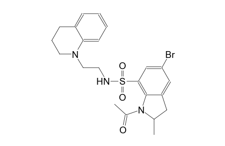 1H-indole-7-sulfonamide, 1-acetyl-5-bromo-N-[2-(3,4-dihydro-1(2H)-quinolinyl)ethyl]-2,3-dihydro-2-methyl-