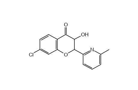 7-CHLORO-3-HYDROXY-2-(6-METHYL-2-PYRIDYL)-4-CHROMANONE