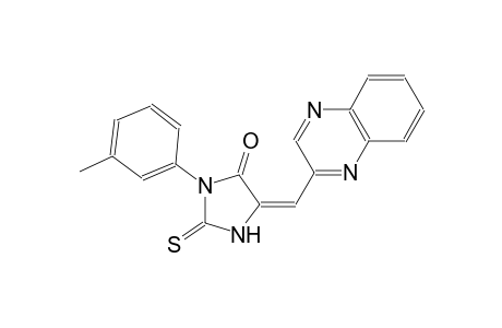 (5E)-3-(3-methylphenyl)-5-(2-quinoxalinylmethylene)-2-thioxo-4-imidazolidinone