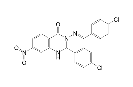 2-(4-Chlorophenyl)-3-[(E)-(4-chlorophenyl)methyleneamino]-7-nitro-1,2-dihydroquinazolin-4-one