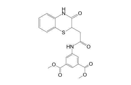 dimethyl 5-{[(3-oxo-3,4-dihydro-2H-1,4-benzothiazin-2-yl)acetyl]amino}isophthalate