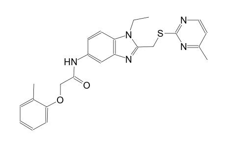 acetamide, N-[1-ethyl-2-[[(4-methyl-2-pyrimidinyl)thio]methyl]-1H-benzimidazol-5-yl]-2-(2-methylphenoxy)-