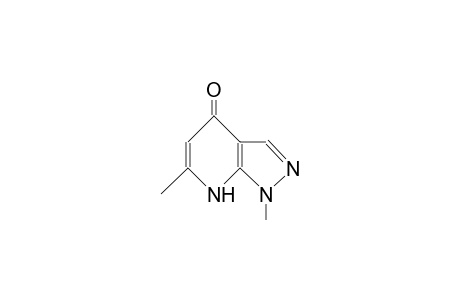 1,6-Dimethyl-4-oxo-pyrazolo(3,4-B)pyridine