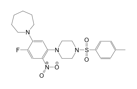 1-[2-Fluoranyl-5-[4-(4-methylphenyl)sulfonylpiperazin-1-yl]-4-nitro-phenyl]azepane