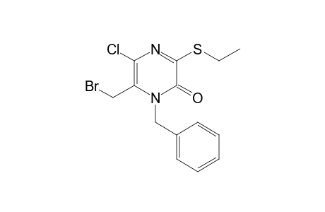 1-Benzyl-6-(bromomethyl)-5-chloro-3-(ethylthio)pyrazin-2-one