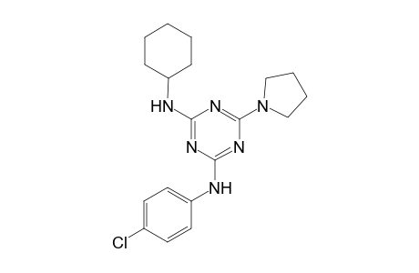 1,3,5-triazine-2,4-diamine, N~2~-(4-chlorophenyl)-N~4~-cyclohexyl-6-(1-pyrrolidinyl)-