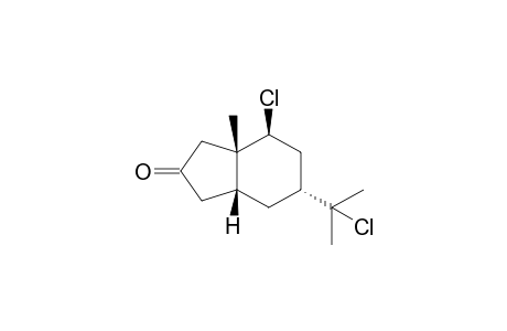 (+)-(1S,2S,4R,6R)-2-Chloro-4-(2-chloro-2-propyl)-1-methylbicyclo[4.3.0]nonan-8-one