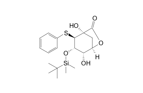 (1S,2R,3S,4S,5R)-3-[(tert-Butyl)dimethylsilyloxy]-1,4-dihydroxy-2-(phenylthio)-6-oxabicyclo[3.2.1]octan-7-one