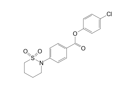 p-(tetrahydro-2H-1,2-thiazin-2-yl)benzoic acid, p-chlorophenyl ester, S,S-dioxide