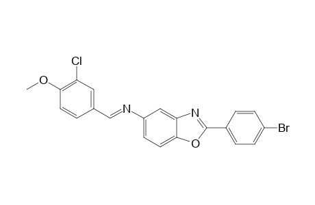 2-(4-bromophenyl)-N-[(E)-(3-chloro-4-methoxyphenyl)methylidene]-1,3-benzoxazol-5-amine