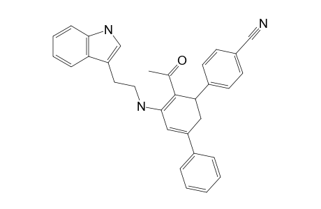 1-Acetyl-6-(p-cyanophenyl)-2-{N-[2'-(3"-indolyl)ethyl]amino}-4-phenyl-cyclohexa-1,3-diene