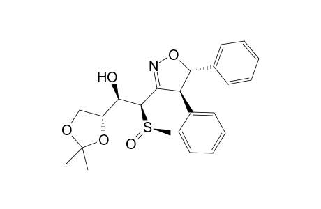 (Rs,4S,5S,1'R*,2R*,3'R)-4,5-Diphenyl-3-(2'-hydroxy-3',4'-isopropylidenedioxy-1'-methylsulfinyl)butylisoxazoline