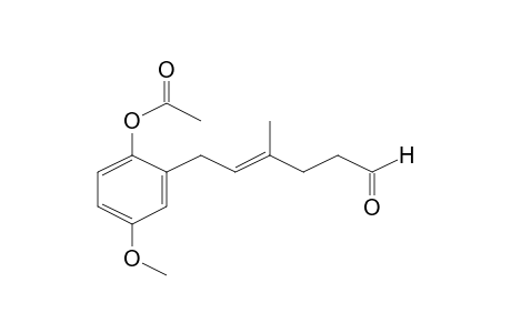 Acetic acid, 4-methoxy-2-(3-methyl-6-oxo-hex-2-enyl)-phenyl ester