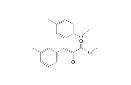 3-(6-methoxy-m-tolyl)-5-methyl-2-benzofurancarboxylic acid, methyl ester