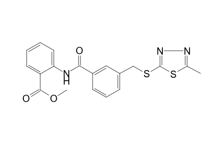 Methyl 2-[(3-{[(5-methyl-1,3,4-thiadiazol-2-yl)sulfanyl]methyl}benzoyl)amino]benzoate