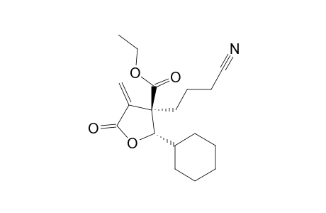 (4R*,5S*)-4-Carbethoxy-4-(3-cyanopropyl)-5-cyclohexyl-4,5-dihydro-3-methylene-2(3H)-futranone