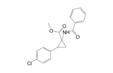 1-Benzamido-2-(p-chlorophenyl)cyclopropanecarboxylic acid, methyl ester