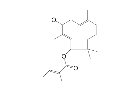 1,1,4,8-Tetramethyl-2-[(2'-methyl-2'-butenoyl)oxy]-5-hydroxyundeca-3,7-diene