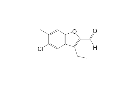 5-chloro-3-ethyl-6-methyl-2-benzofurancarboxaldehyde