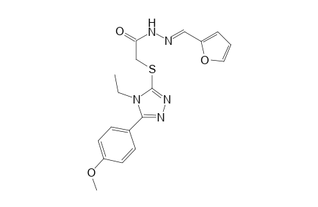 2-{[4-ethyl-5-(4-methoxyphenyl)-4H-1,2,4-triazol-3-yl]sulfanyl}-N'-[(E)-2-furylmethylidene]acetohydrazide