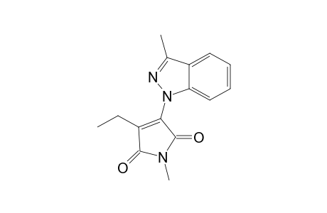 3-Ethyl-1-methyl-4-(3-methyl-1H-indazol-1-yl)-1H-pyrrole- 2,5-dione