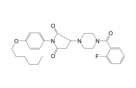 3-[4-(2-fluorobenzoyl)-1-piperazinyl]-1-[4-(hexyloxy)phenyl]-2,5-pyrrolidinedione