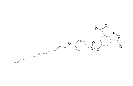 Methyl 5-(((4-(dodecyloxy)phenyl)sulfonyl)oxy)-1-methyl-3-oxo-1,3-dihydrobenzo[c]isoxazole-7-carboxylate