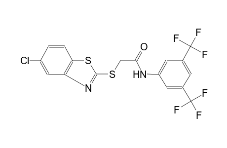 N-[3,5-bis(trifluoromethyl)phenyl]-2-[(5-chloro-1,3-benzothiazol-2-yl)sulfanyl]acetamide