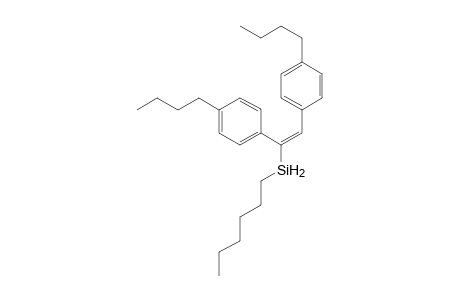 (E)-(1,2-Bis(4-butylphenyl)vinyl)(hexyl)silane