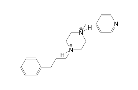 1-(3-phenylpropyl)-4-(4-pyridinylmethyl)piperazinediium