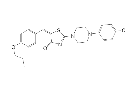 (5E)-2-[4-(4-chlorophenyl)-1-piperazinyl]-5-(4-propoxybenzylidene)-1,3-thiazol-4(5H)-one