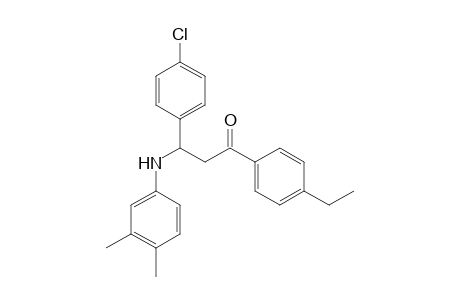 3-(4-Chlorophenyl)-1-(4-ethylphenyl)-3-(3,4-xylidino)-1-propanone