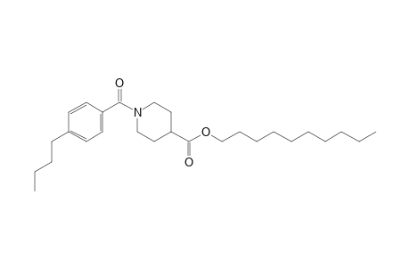 Isonipecotic acid, N-(4-butylbenzoyl)-, decyl ester