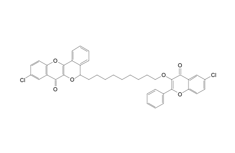 9-chloro-5-[9-(6-chloro-4-oxo-2-phenyl-chromen-3-yl)oxynonyl]-5H-isochromeno[4,3-b]chromen-7-one