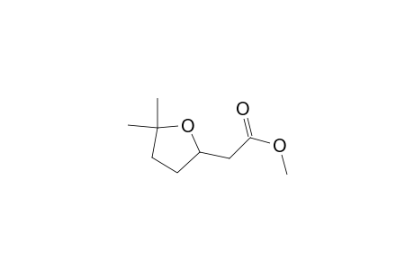 2-Furanacetic acid, tetrahydro-5,5-dimethyl-, methyl ester, (+)-