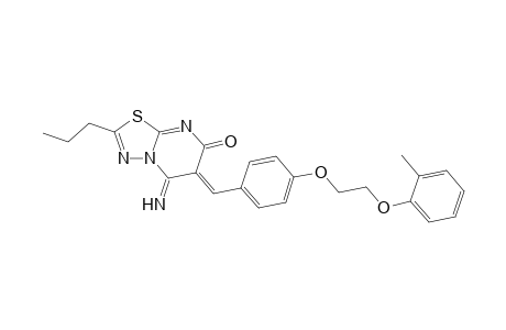 7H-[1,3,4]thiadiazolo[3,2-a]pyrimidin-7-one, 5,6-dihydro-5-imino-6-[[4-[2-(2-methylphenoxy)ethoxy]phenyl]methylene]-2-propyl-, (6Z)-