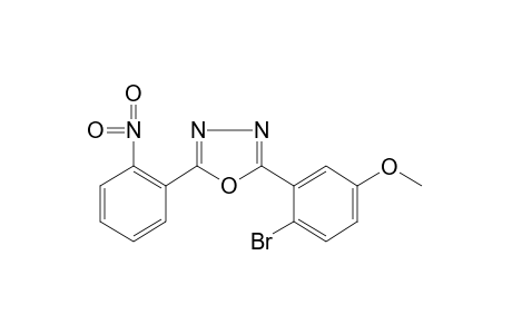 2-(2-bromo-5-methoxyphenyl)-5-(o-nitrophenyl)-1,3,4-oxadiazole